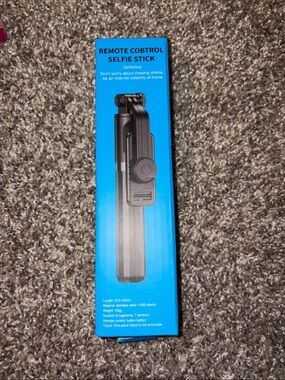 Black Remote Control Selfie Stick with Bluetooth Shutter